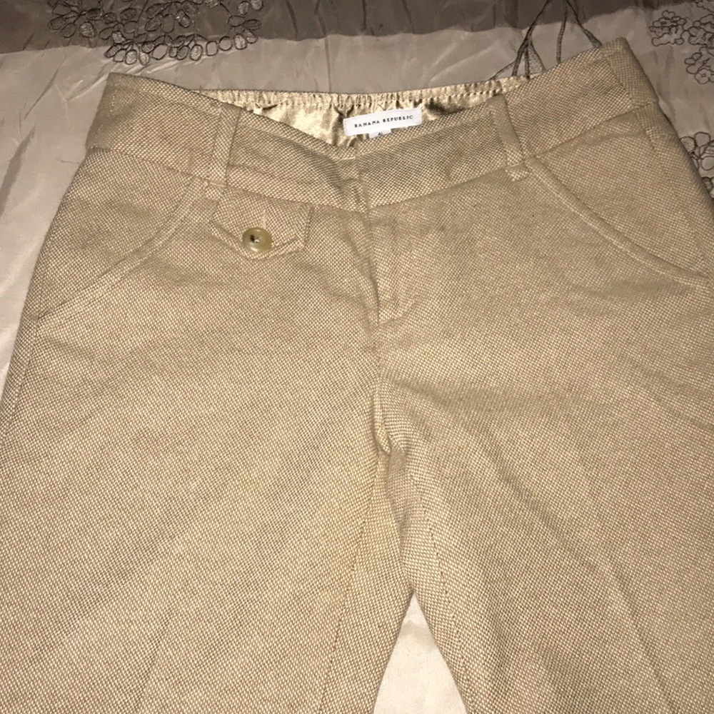 BANANA REPUBLIC Women's Tan Wool Dress Pants S 4L